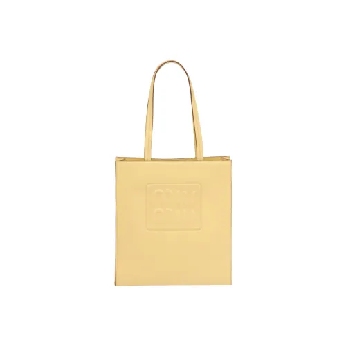 MIU MIU Кожа Тоут Сумка Сумка для покупок Сумка Женская Лимон