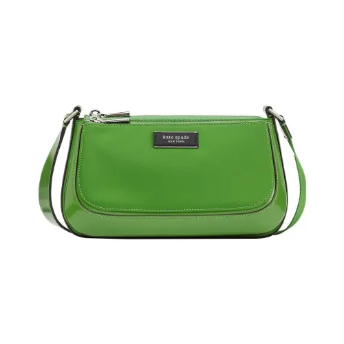 Kate Spade Sam Ткань Коровья кожа Сумка через плечо Средняя Женская Зеленая