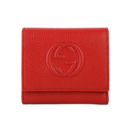 GUCCI Кожа Кошелек Женские Красный