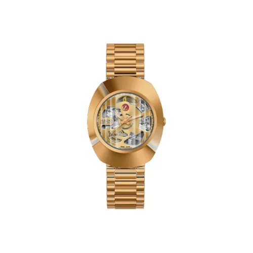 RADO Inaugural Series Автоматический Механический Механизм Мужские Часы Часы 35 мм Золотой Циферблат