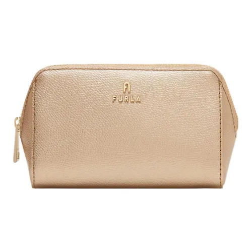 Furla Текстурированная кожа клатч среднего размера женский шампанский