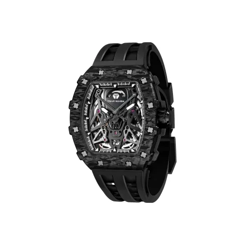 TSAR BOMBA Darth Vader Collection Автоматический механический механизм Часы Мужские Часы Скелетный циферблат TB8207cf