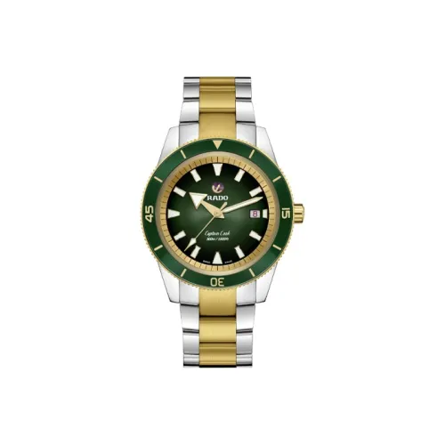RADO Автоматический Механический Механизм Мужские Часы Captain Cook Collection 42мм*42мм*12,3мм Зеленые
