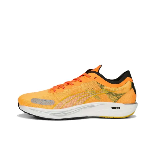 PUMA Slip-resistant Abrasion-resistant Breathable Running Shoes Men Orange Black PUMA Противоскользящие Устойчивые к истиранию Дышащие Беговые Кроссовки Мужские Оранжевый Черный