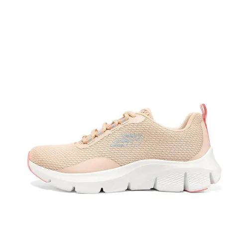Skechers Flex Comfort Амортизация Износостойкий Низкий Топ Повседневная Обувь Женская Оранжевая Белая
