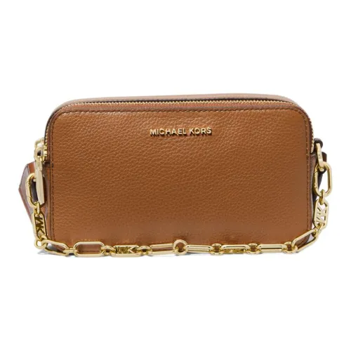 MICHAEL KORS Jet Set Pebble Кожа Camera Сумка Сумка через плечо Маленькая Женская Светлый Умбра