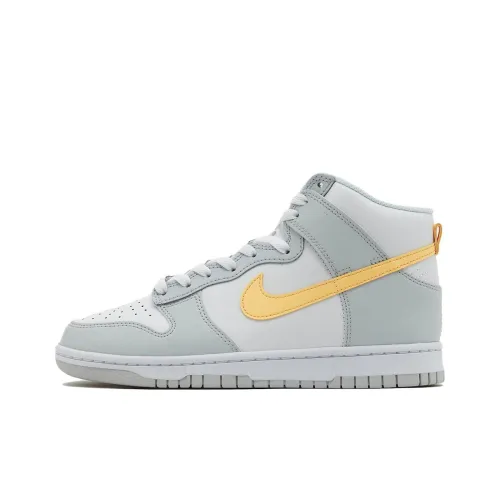 Nike Dunk High 'Pure Platinum Dandelion Tint' Устойчивые к истиранию Дышащие Высокие Кроссовки для скейтбординга Женские