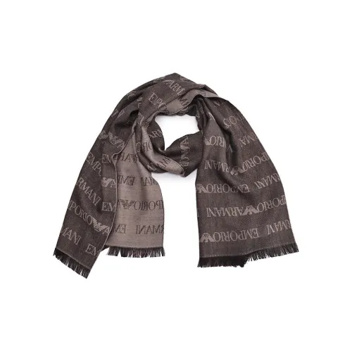 EMPORIO ARMANI Вязаные шарфы Мужской Темно-умбровый
