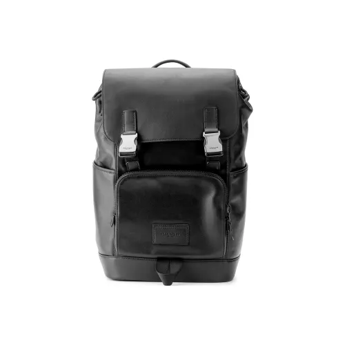 COACH Track Leather Backpack Large Men's Black