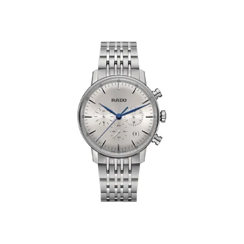 RADO Crystal Sparkle Collection Кварцевый механизм Мужские часы Циферблат 42 мм Серебристый корпус из нержавеющей стали