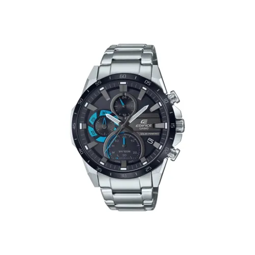 CASIO Солнечный Кварцевый Механизм Нержавеющая Сталь Ремешок Часы Мужские Черный Циферблат EQS 940DB 1BV