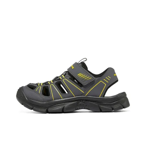 Skechers Kids Низкий Топ Детские Сандалии Серый Черный Подростки