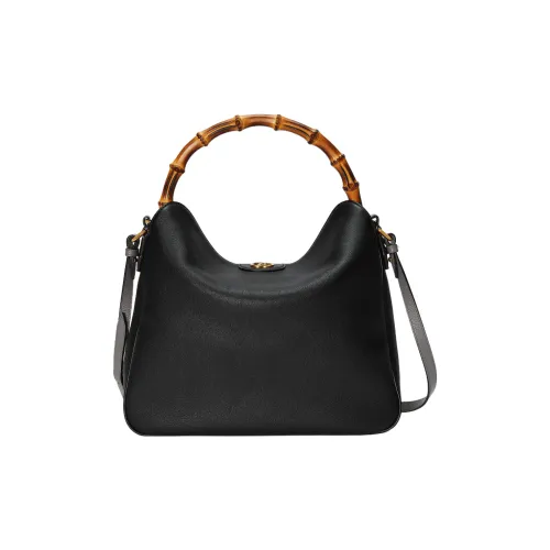 GUCCI Diana Кожа Сумка через плечо Сумка на плечо Большая Женская Черная