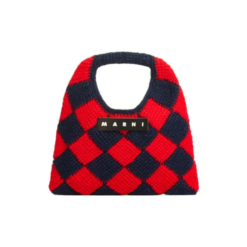 MARNI Шерсть Корзинка-Сумка Сумка Маленькая Женская Синяя Красная