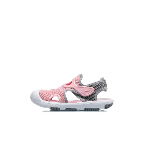 LINING YOUNG противоскользящие детские сандалии серо-розового цвета для детей 3-7 лет