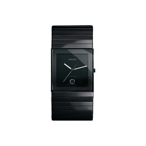 RADO Кварцевый механизм Мужские часы Циферблат Черный Керамика Чехол для часов Керамика Ремешок