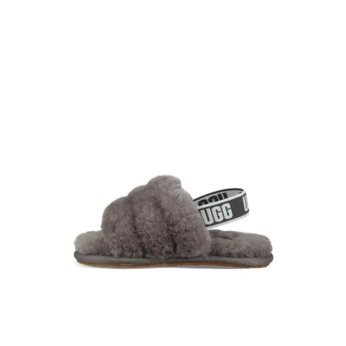 UGG FLUFF YEAH Slide Детские Сандалии Угольно-серый Для дошкольников