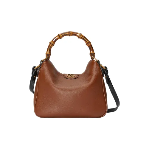 GUCCI Diana Кожа Портативная Сумка через плечо Маленькая Сумка Женская Коричневая