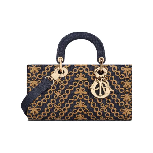 DIOR LADY D JOY Saint Gallen Denim Сумка Lady Dior Сумка через плечо Сумка Женская Темно-синий