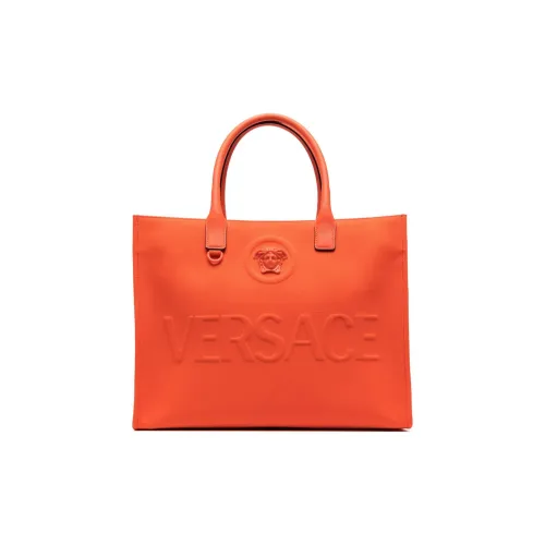 VERSACE La Medusa Телячья кожа Сумка-тоут Сумка для покупок Сумка-тоут Сумка на одно плечо Большая женская сумка Апельсин