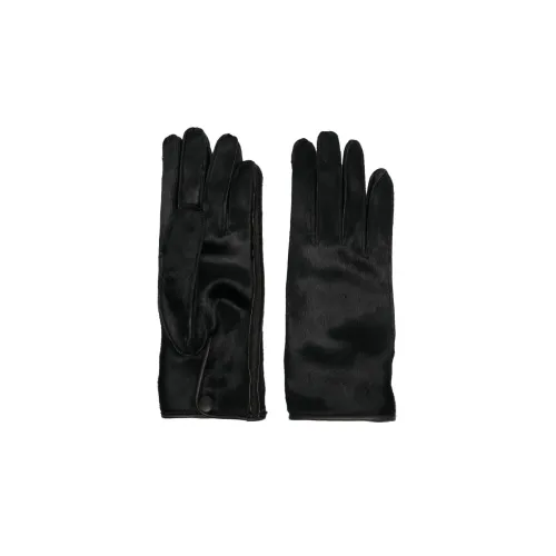 Maison Margiela Перчатки из шелка и коровьей кожи, черные, женские
