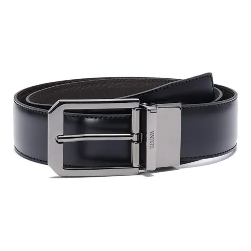 Zzegna Ремни из коровьей кожи, темно-синий, темно-коричневый, мужской