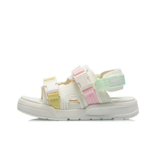 LINING YOUNG Coca Спортивные сандалии Белый Желтый Розовый Подростки