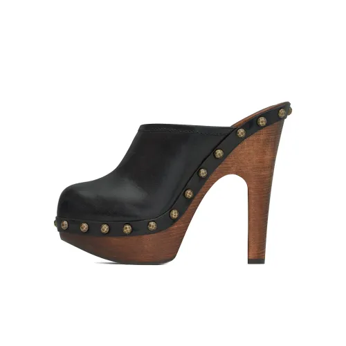 SAINT LAURENT Домашние тапочки Женские Черные