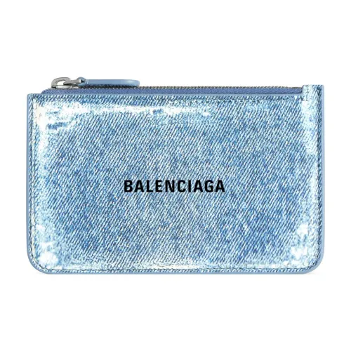 Balenciaga Cash Овчина Держатель для карт Держатель для карт Большой Женский Синий