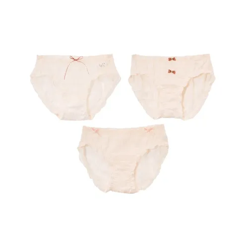GUKOO 1 комплект 3 пачки Медовый Розовый + Медовый Розовый + Медовый Розовый Женские трусики-бикини