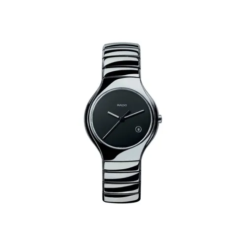 RADO Realme Collection Кварцевый механизм Мужские часы Часы 40 мм Черный циферблат Керамические корпуса Керамический ремешок