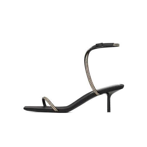 SAINT LAURENT NUIT One Ремешок Сандалии 5,5 см Женские Черные