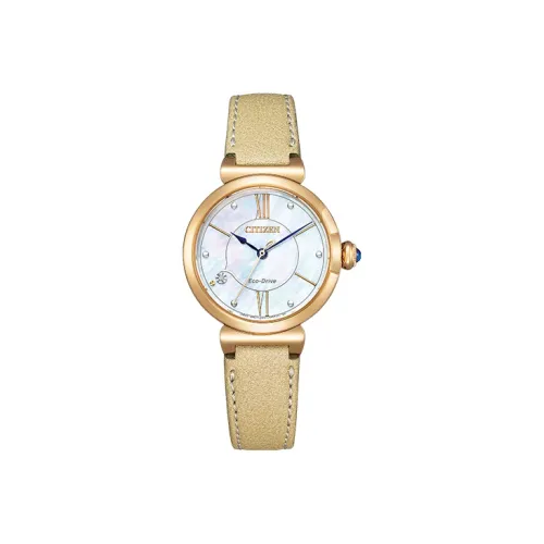 CITIZEN Световой Кварцевый Механизм Женские Часы 30мм*9мм Жемчужная Раковина Цвет
