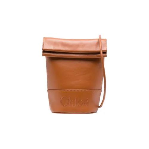 Chloe Сумка через плечо из коровьей кожи женская коричневая