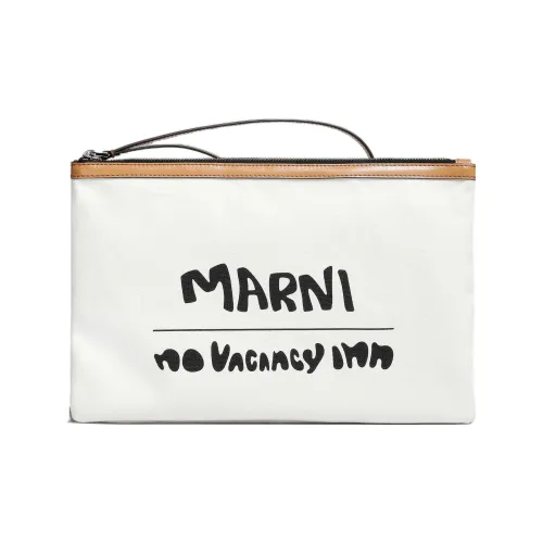 MARNI NO VACANCY INN Коллаборация Холщовая Сумка Клатч Мужской Белый