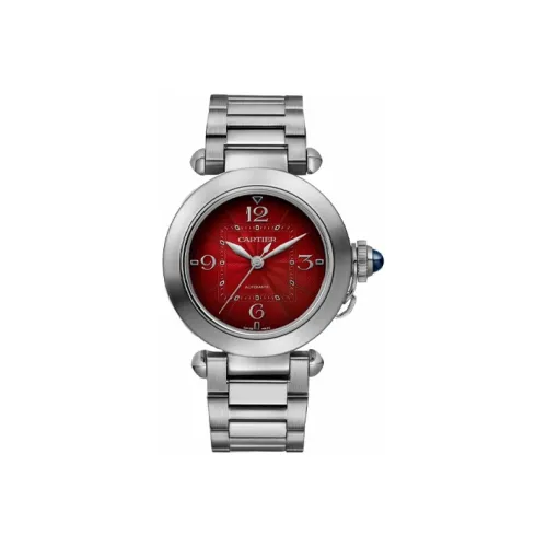 CARTIER Автоматический Механический Movement Женские PASHA DE Часы 35mm*9,37mm Красный