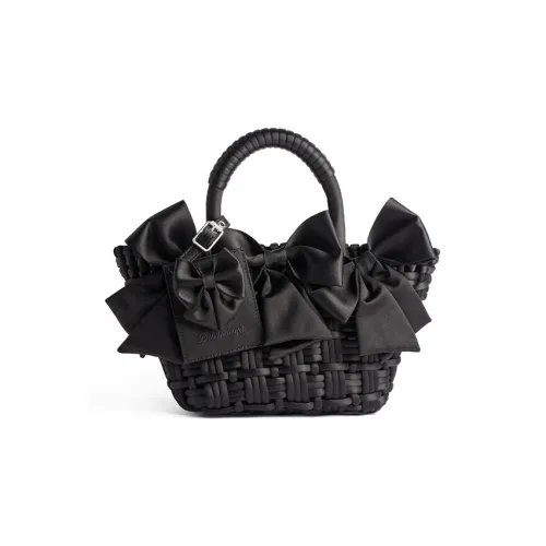 Balenciaga Bistro Satin Сумка-корзинка Сумка через плечо Сумка Экстра Маленькая Женская Черная