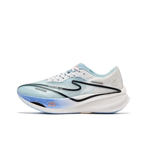 Erke Zhijing 1,0 Амортизаторы Устойчивые к истиранию Низкий топ Беговые кроссовки Женские Белый Синий Красный