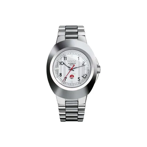 RADO Автоматический Механический Механизм Мужские Часы Часы 38,5 мм Серебристый Циферблат Корпус из Нержавеющей Стали