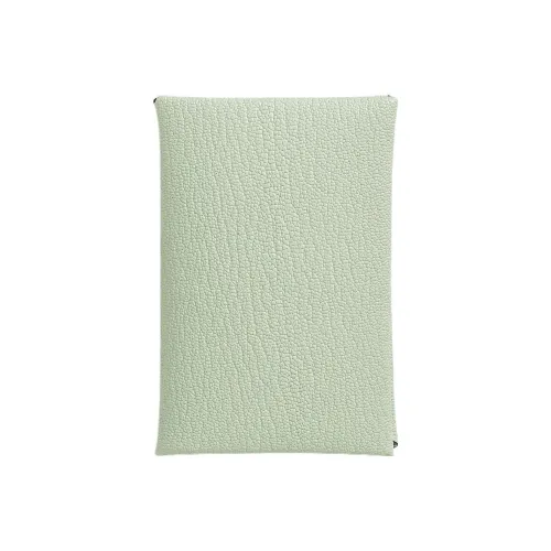 HERMES Calvi Mysore Шевро Кошелек Мелочь Кошелек Держатель для карт Женский Пузырьковый зеленый