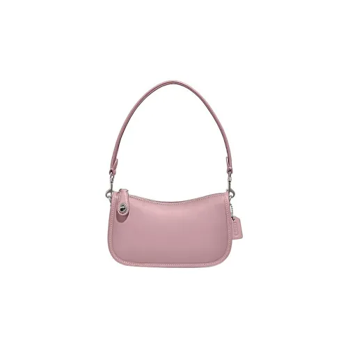 COACH Swinger Кожа Маленькая Сумка через плечо Женская Фиолетовая