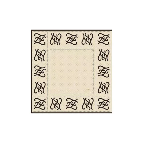 FENDI Шелковые шарфы Khaki Женские