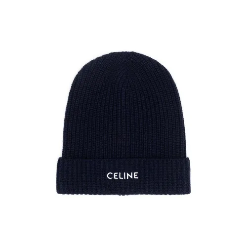 CELINE Кашемир Вязаная Шапка Унисекс Синий