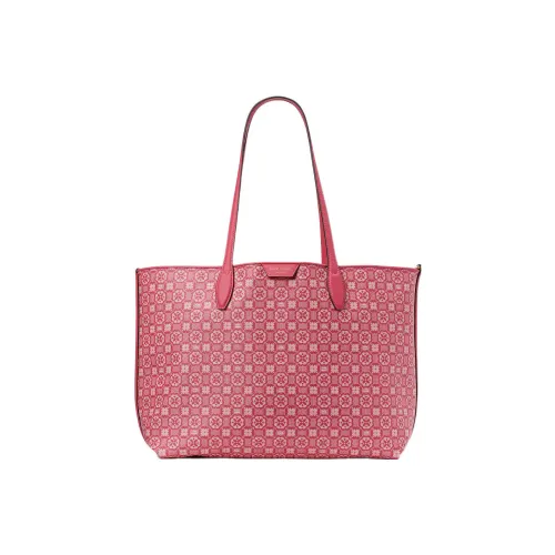 Kate Spade Цветочный дизайн Покрытый холст Тоут Сумка Сумка для покупок Сумка Сумка через плечо Женская Рубиново-красный