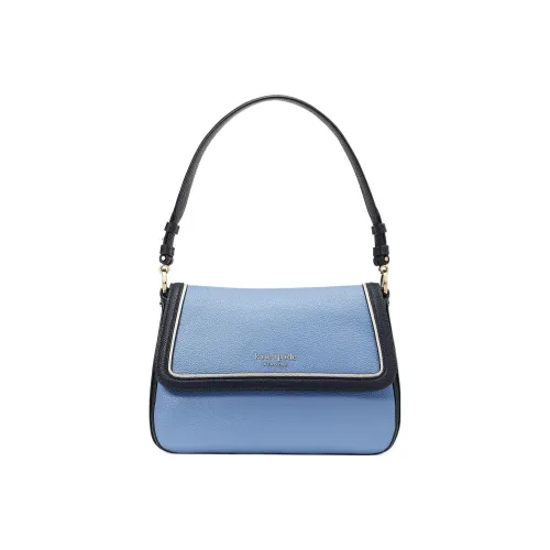 Kate Spade Hudson Зернистая текстура кожа Личи кожа сумка через плечо сумка сумка женская синий и черный