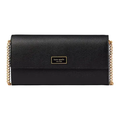 Kate Spade Katy кожаная сумка-багет сумка через плечо маленькая женская черная