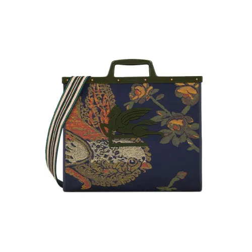 ETRO Телячья кожа Детали Тоут Сумка Сумка для покупок Сумка через плечо Сумка Большая Женская Многоцветная