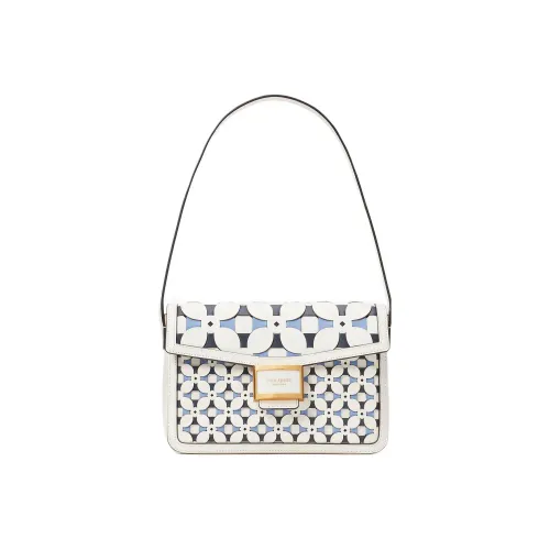 Kate Spade Katy Коровья кожа Курьерская сумка Сумка Сумка через плечо Женская Белая и Синяя