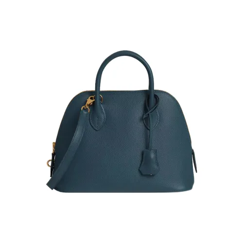 HERMES Bolide Epsom Телячья кожа Сумка для боулинга Сумка через плечо Женская 7P BLEU DE Prusse Прусский синий