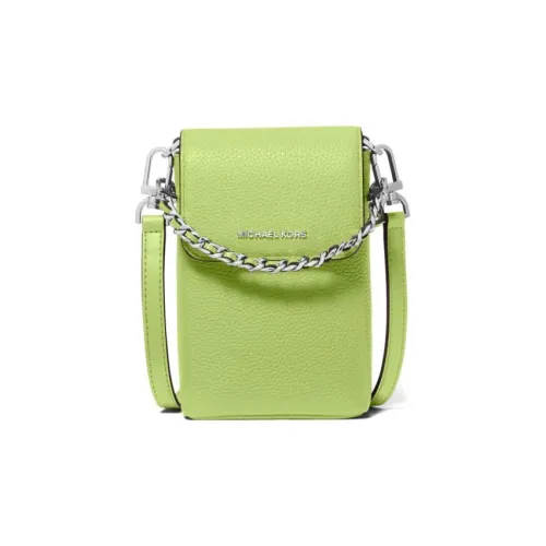MICHAEL KORS Jet Set Зернистая текстура кожа Личи Коровья кожа Чехол для телефона Сумка через плечо Маленькая Женская Зеленая